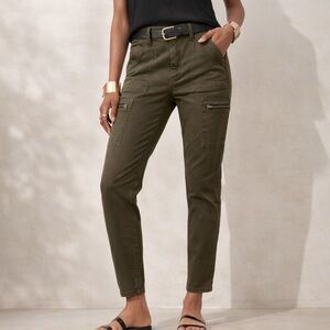 Banana Republic Mallard Green High Rise Skinny Twill Utility Pants Size 25 / 0